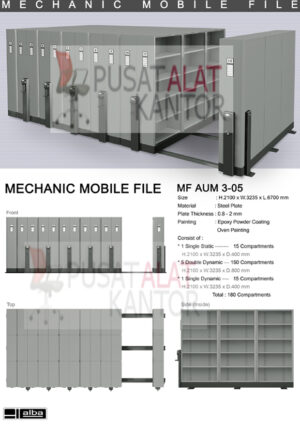 Mobile File Mekanik Alba MF AUM 3-05 B ( 180  Compartments )