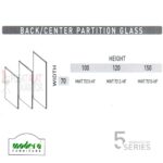 Modera 5 WorkStation Back & Center Partition Glass