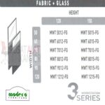 Modera 3 WorkStation Full Fabric + Glass Part