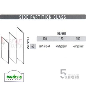 Modera 5 WorkStation Side Partition Glass