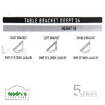 Modera 5 WorkStation Table Bracket Deept 36