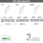 Modera 3 WorkStation Top Table Bracket