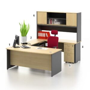 Meja Kantor Highpoint Kozy Mercury Series Workstation 1