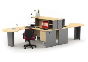 Meja Kantor Highpoint Kozy Mercury Series Workstation 3